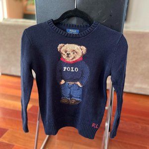 Boys Ralph Lauren Blue Bear Sweater- Size M(10-12)